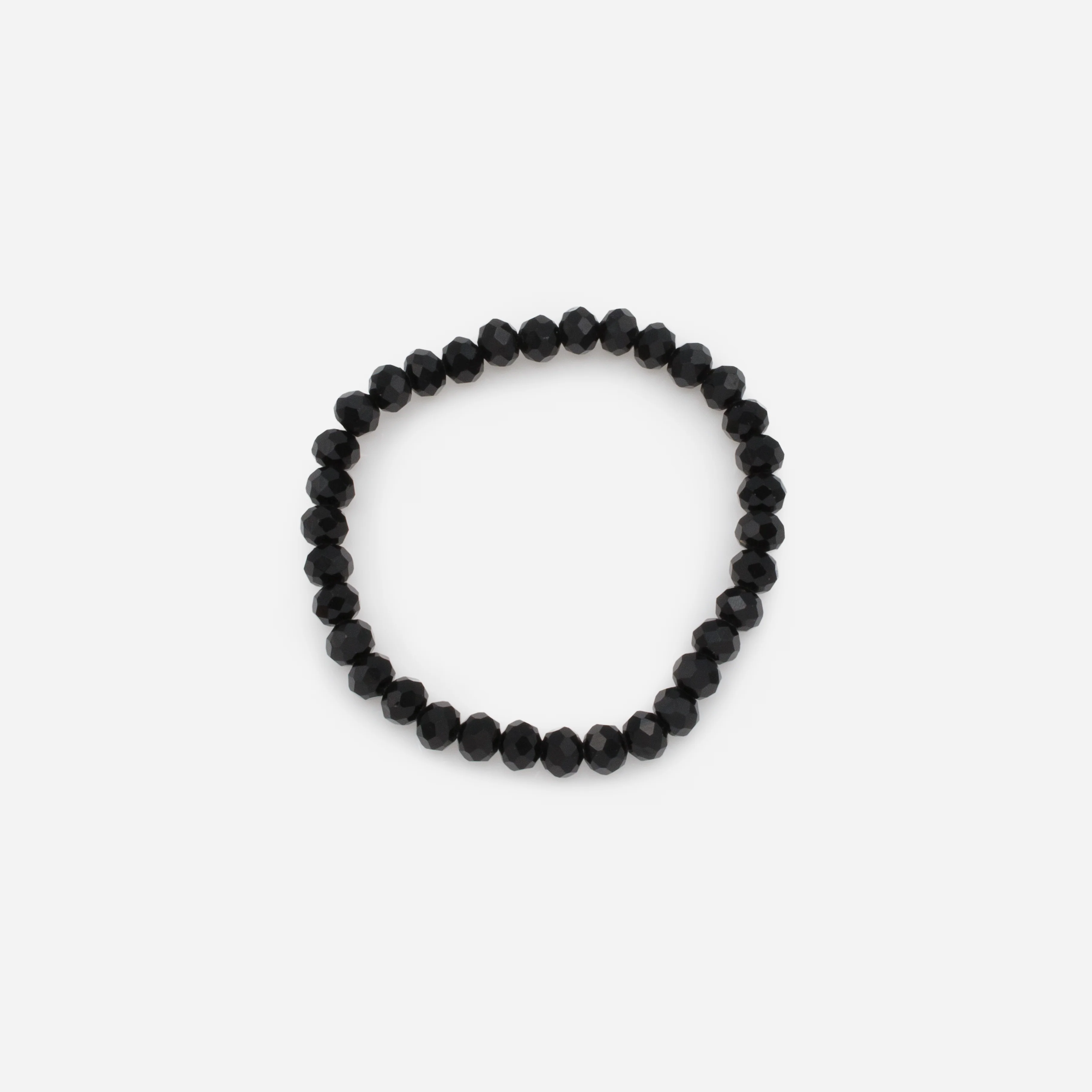 Trio de bracelets élastiques avec billes noires et dorées - Image 4