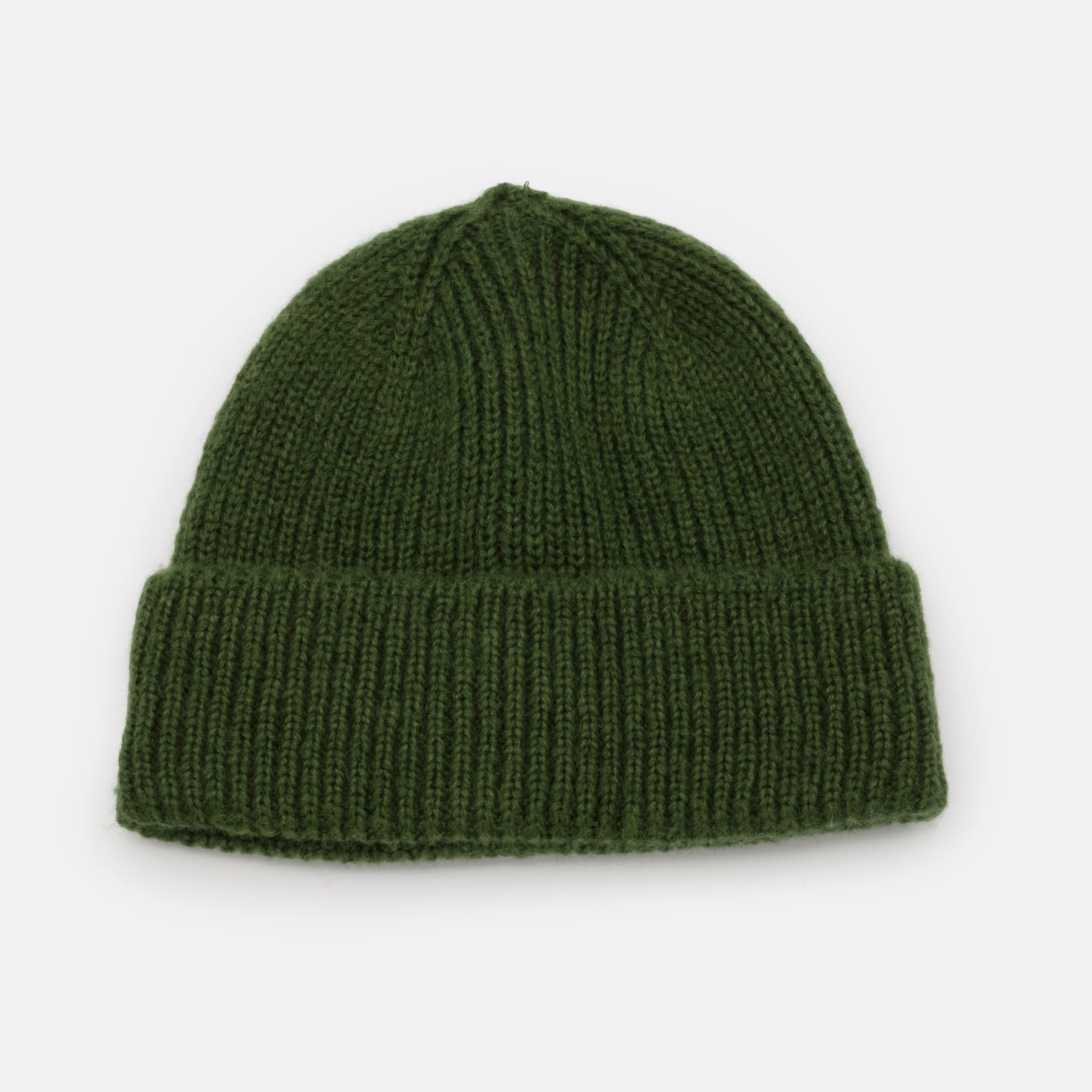 Tuque vert kaki en tricot à petites mailles