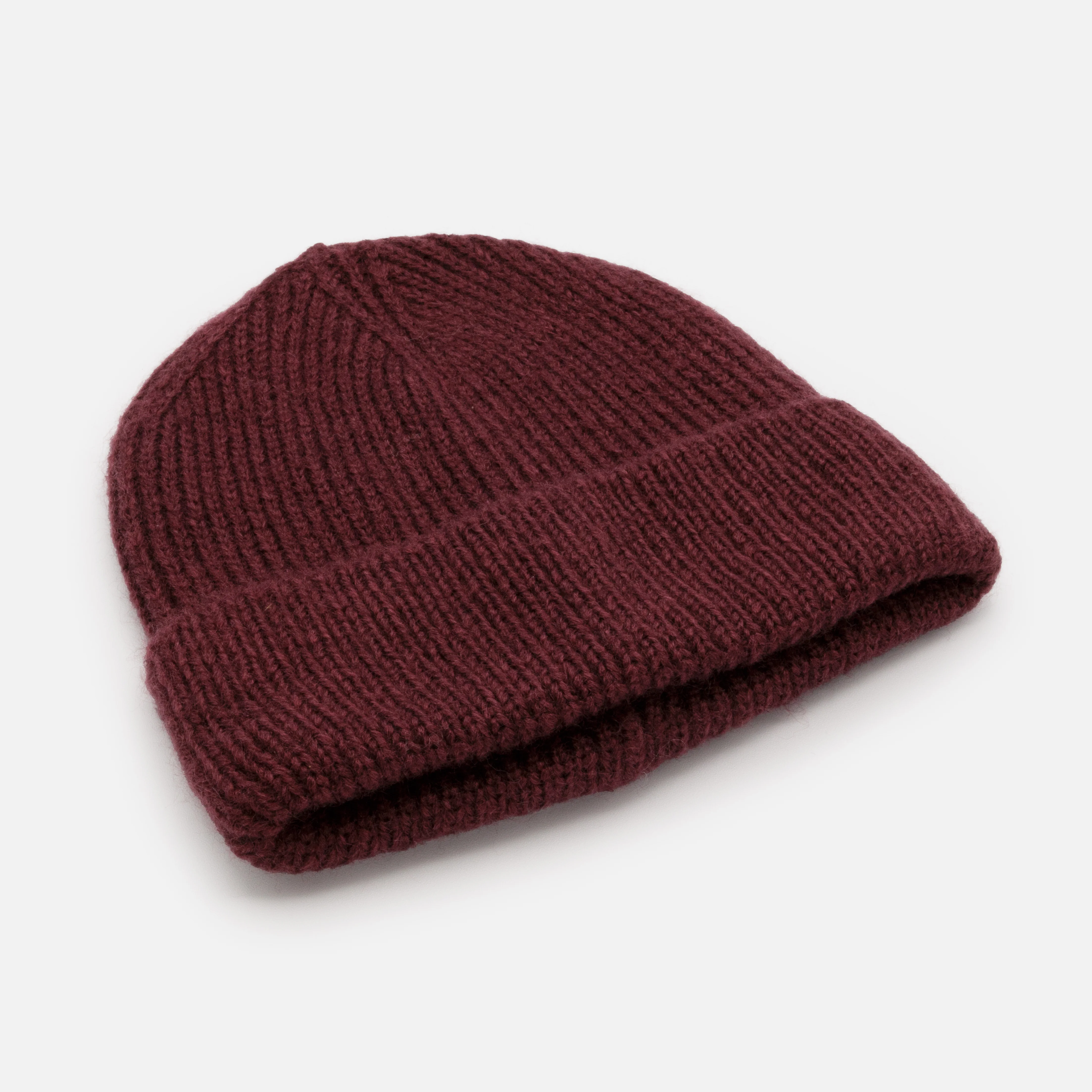 Tuque prune en tricot à petites mailles - Image 3