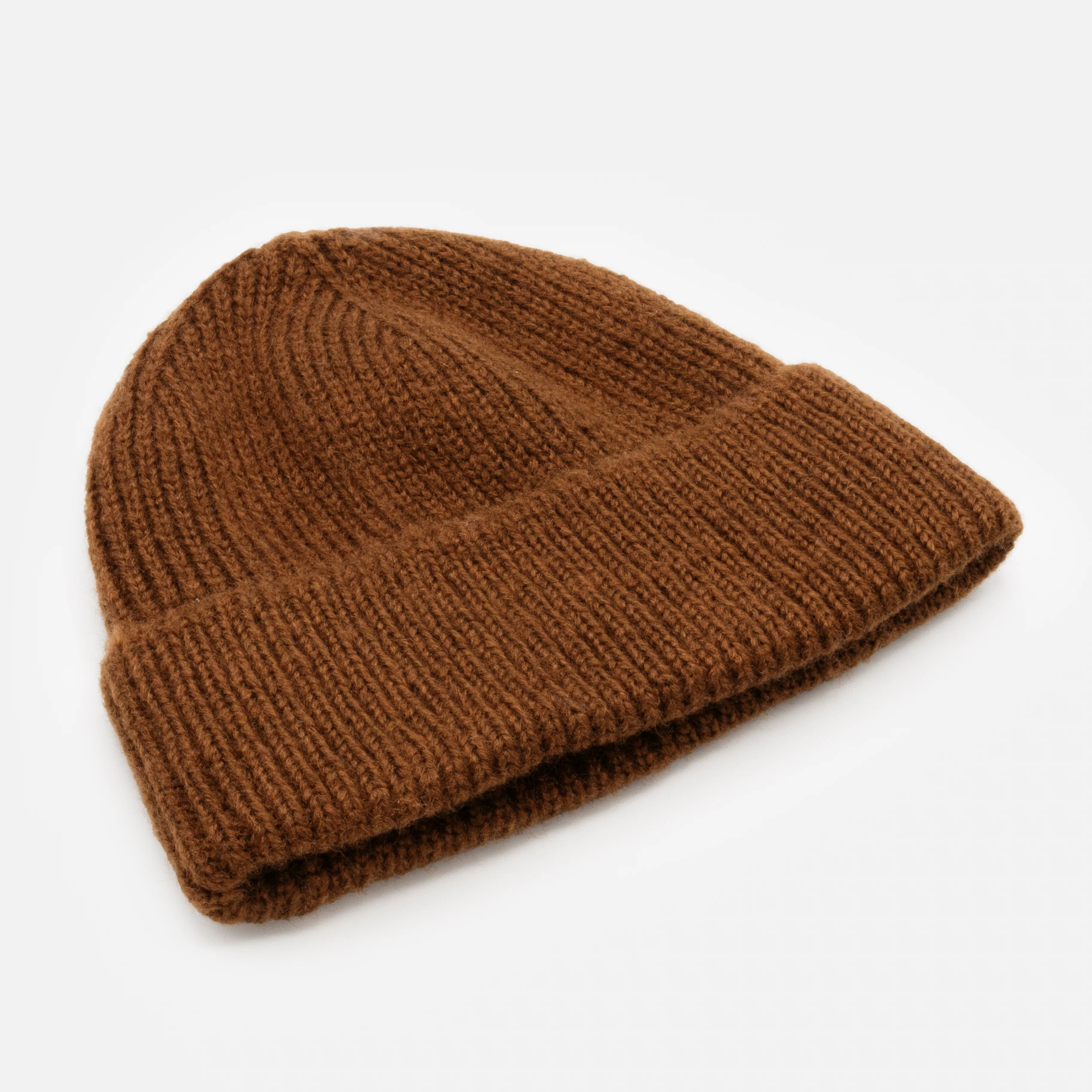 Tuque brune en tricot à petites mailles - Image 2