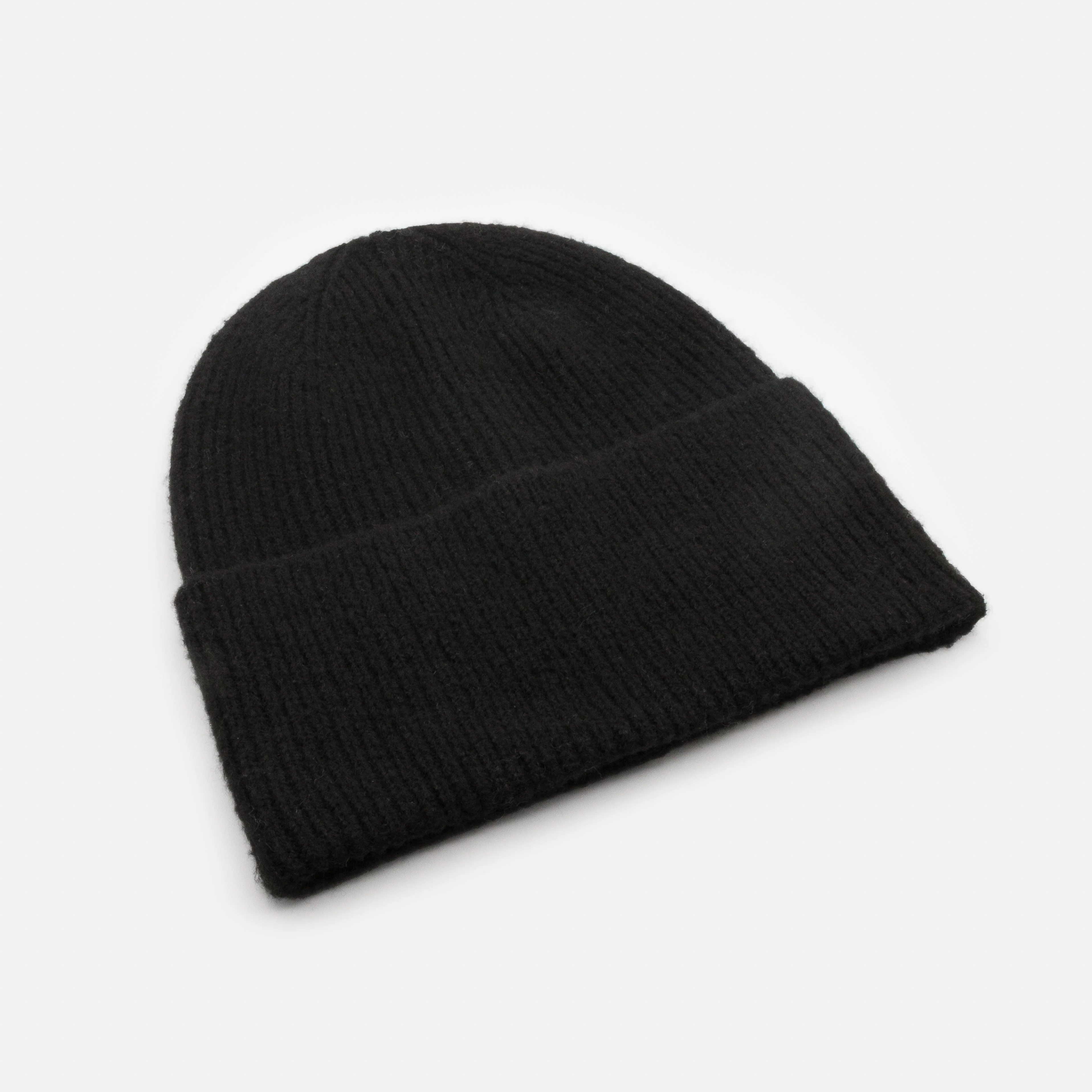 Tuque noire en tricot à petites mailles - Image 3